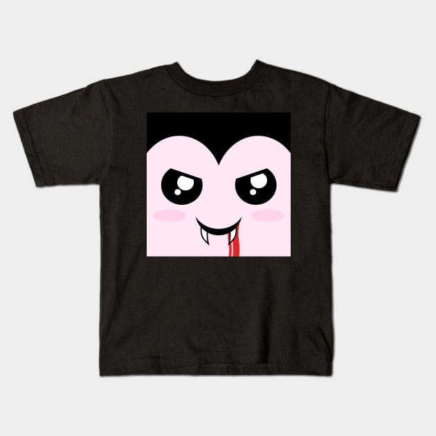 Big Vampire Face Kids T-Shirt by Fun Planet